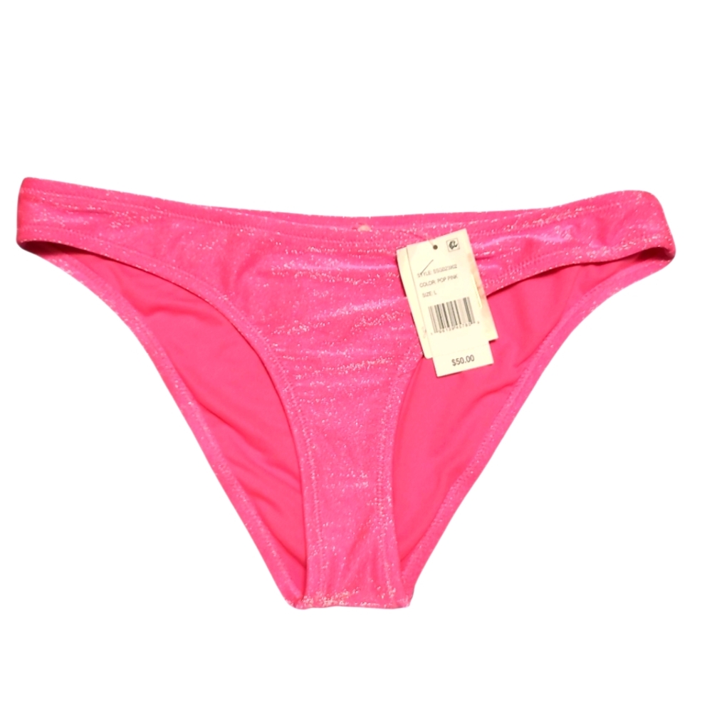 💗Jeasica Simpson Pop Pink Bikini Bottom NWT